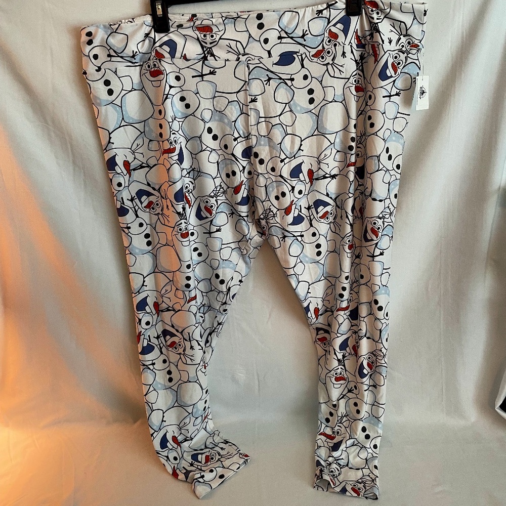 Authentic Disney Parks Adult Frozen Olaf Snowman Leggings Size 3XL NEW! w/ Tags